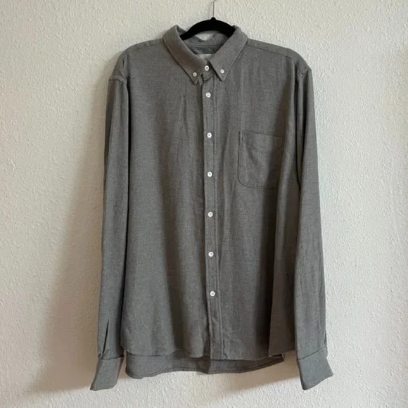 NWT | Steven Alan | Classic Collegiate Shit | Light Grey Melange | XXL - Picture 1 of 2